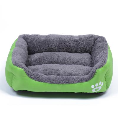 China Wholesale Viable Four Season Universal Pet Nest Candy Color Square Kennel Pet Bed And Mat for sale