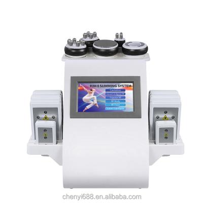 China Weight Loss Best Selling 6 in 1 Ultrasonic Cavitation Machine 8 Cavitation Laser Weight Loss Cavitation 40K Machine for sale