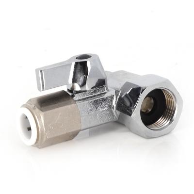 China Guaranteed Reverse Osmosis System Quality Water Purifier Fitting RO Feed Water Adapter Brass Ball Valve for sale