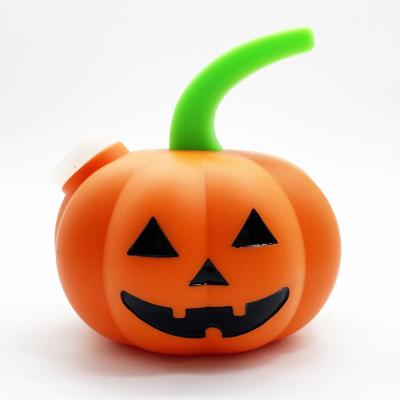 China Hot Sale Minimalist RTS Pumpkin Halloween Gift Silicone Tobacco Pipe Weed Pipe Smoking Accessories for sale