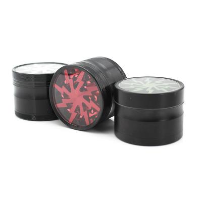 China 2021 Newest Traditional Aluminum Alloy Hand Lightning Grinder Herb Grinder Hemp Tobacco Weed Grinder 63MM for sale