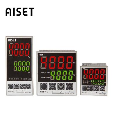 China Aiset Dual PID Digital Temperature Controller With Thermocouple K Relay Output 48*48 for sale