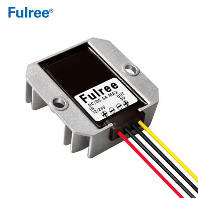 China Plastic 12V 24V 9V DC to DC 5A 12Vdc 24Vdc 9Vdc Step Down Power Converter to Car Buck Voltage Regulator for sale