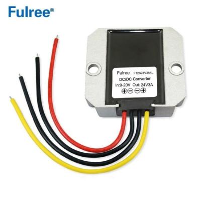 China Aluminum Alloy Fulree 12Vdc to DC 24Vdc to DC Boost Power Converter 12 24 Volt Voltage Regulators 12V to 24V 1A 2A 3A for sale