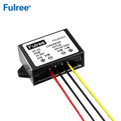 China Plastic Fulree 12V to 24V 1A 2A 3A to 24Vdc DC Boost Converter 12Vdc Step Up Voltage Regulator Car Power Supply for sale