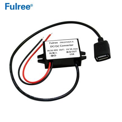 China 60v to dc 36v 48v 54v 60v 72v (30-90v) dc 5v converter to 5v usb converter electric kick scooter bicycle motorcycle charger for led bulb light GPS for sale