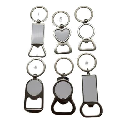 China Fashionable Wholesale Blank Metal Bottle Opener Sublimation Key Chain for sale