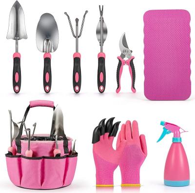 China Rose Gardening Supplies Stainless Steel Folder Gardening Gift Planting Flowers and Weeding Garden Tool Kit for sale