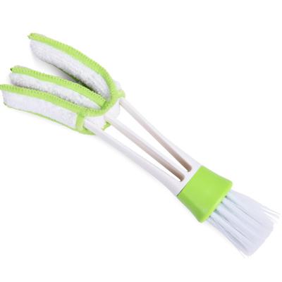 China Universal Car Air Conditioning Angel Brush Duct Dusting Brush Instrument Lamp Shade Cleaning Double Headed Brush Viable Keyboard for sale