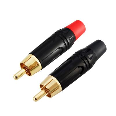 China 1PCS RCA Solder Gold Plated Male Plug Jack Audio Video Coaxial Connector Adapter T-L08 for sale