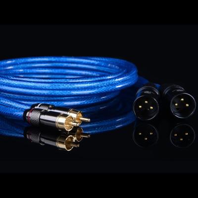 China COMPUTER Factory Whosale RCA to XLR 2 RCA Male 2 to Gun 3 Pin Stereo Speaker Audio Cable for sale