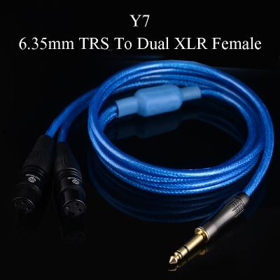 China Factory Whosale COMPUTER 6.35mm to Dual XLR 3 Pin Female 1/4 Inch to 2 Gun Stereo Speaker Audio Cable for sale