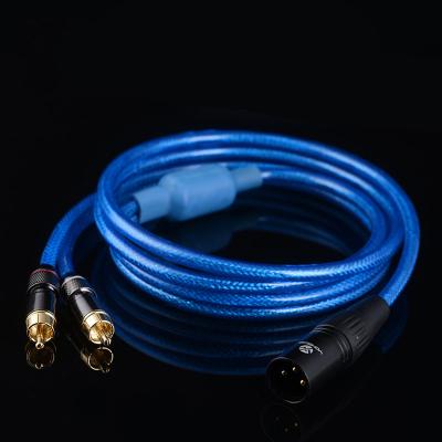 China COMPUTER Factory Whosale Dual RCA To XLR 3 Pin Male Cannon Stereo Speaker Audio Cable for sale