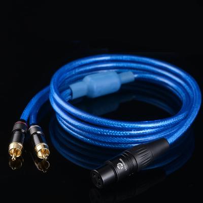 China COMPUTER Factory Whosale Dual RCA To XLR 3 Pin Female Cannon Stereo Speaker Audio Cable for sale