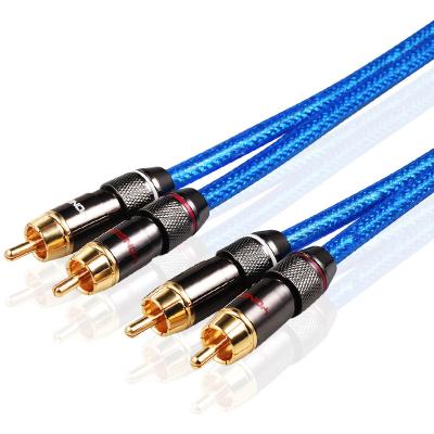 China COMPUTER Factory Whosale Gold Plated Dual RCA Male To Male Stereo Speaker Audio Cable for sale