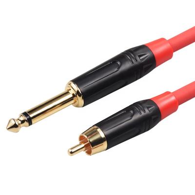 China HOME THEATER Factory China Direct Mono Mixer MIC Cable RCA 6.35mm Jack Audio Cable for sale