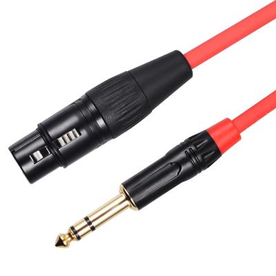 China Factory Wholesale Low Noise 6.35mm TRS To XLR 3 Pin Female Cannon Balance Audio Cable Mixer Mic Amplifier Manufacturer Customizatio for sale