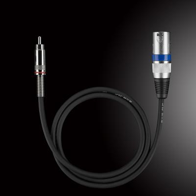 China Factory Wholesale Low Noise RCA To XLR 3 Pin Male Cannon Balance Audio Cable Mic Amplifier Mixer for sale