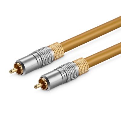 China Car WinAqum gold plated RCA male to rca male coaxial digital channel spdif audio cable 75ohm 5.15.1 for sale