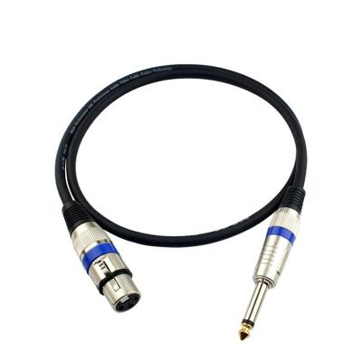 China Black XLR 6.35mm Jack Audio Cable Home Appliance Mic Mixer for TV Home Appliance Laptop Computer for sale