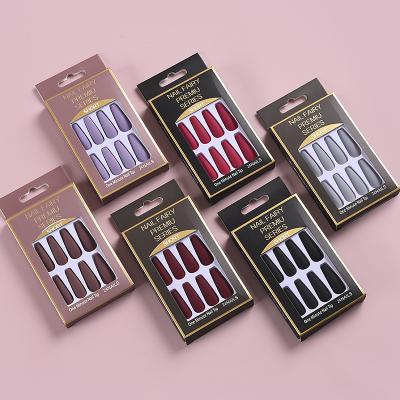 China Fake Nail Tip French Press On Colored Artificial Nail Tips Acrylic Nail Tips for sale