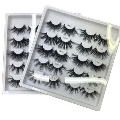 China Thick Real Mink Eyelashes Eyelashes In Pairs 25mm False Mink Hair Eyelashes Wholesale for sale