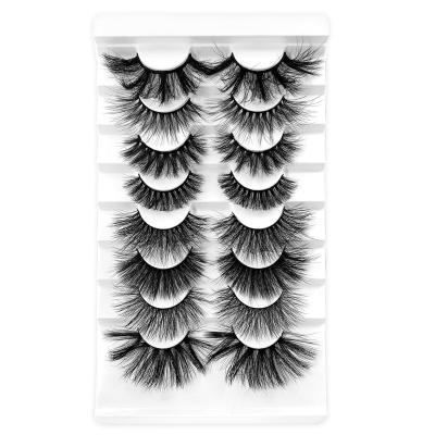 China High Mink Thick 8 Pairs 8D False Eyelashes Wholesale Loading Mixed Eyelashes Thick Mixed False Eyelashes for sale