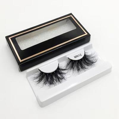 China Long Thick Lashes 25mm 8d Mink Eyelash For Sale 8d Mink Lashes Custom Eyelash Packaging for sale