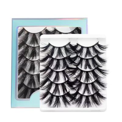 China Factory Wholesale Price 5d Mink Eyelashes Real Siberian Mink 25mm Natural Long Lashes With Customize Own Brand Box for sale