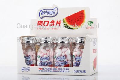 China Low Calorie Sugarless Vitamin C Candy Normal Oval Sour Watermelon Sweets for sale