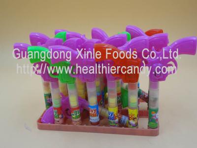 China Multi Color Gun Toy Candies / Tablet Candy With Sugar Particle Texture for sale