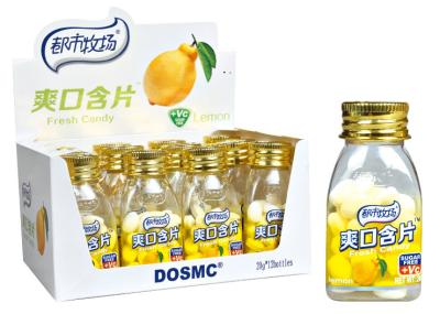 China do limão livre dos doces de hortelã do açúcar C da vitamina do bloco da garrafa 20g Sorbitol fresco da hortelã da pimenta dos doces à venda