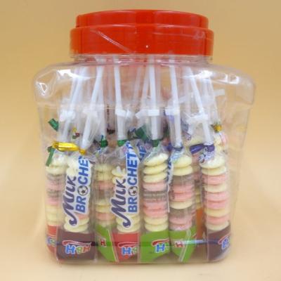 China Lustige Milchgeschmack Süßigkeits-Formen Brochette Sugar Candies With Jar Various zu verkaufen