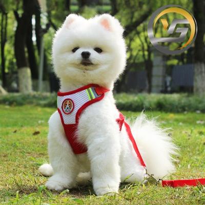 China Wholesale Reflective Polyester Dog Harness Strap and Cat Padded Printing Vest Pet Chest for sale