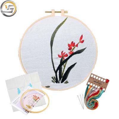 China China Embroidery Starter DIY Kits Craft Cross Stitch Set Flower Embroidery Needlework Sewing Kits for sale