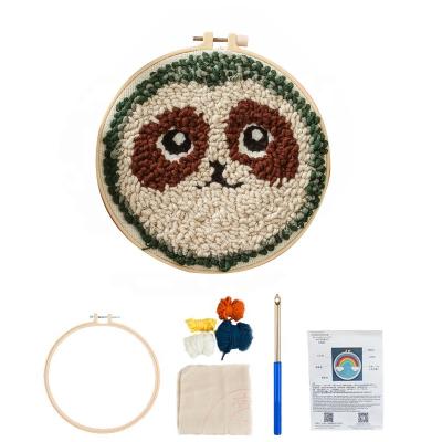 China China Sloth Design Cute Punch Needle Embroidery Starter DIY Kits Punch Needle Kit for sale