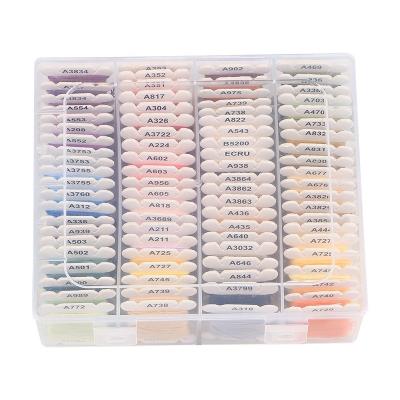 China High Tenacity 80 Colors Embroidery Threads Cross Stitch Embroidery Floss Kit With Organizer Storage Box for sale