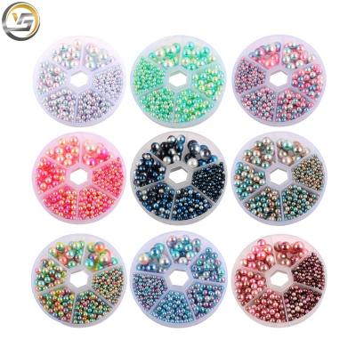 China Flatback 3/4/5/6/8/10mm Colorful No Hole Plastic Pear Mixed Size Without Hole Bead Set For Deacoration for sale