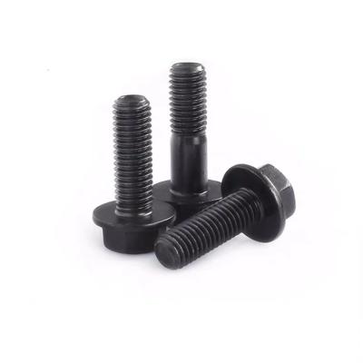 China Grau 4.8/8.8/10.9 DIN Standard Hex Head Flange Bolts and Nuts em acabamento preto à venda