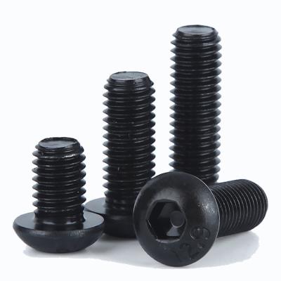 China ISO7380 Hex Socket Button Head Security Cap Screw Bolt met Zwarte Oxide Zwarte Zinkgeplatte Te koop