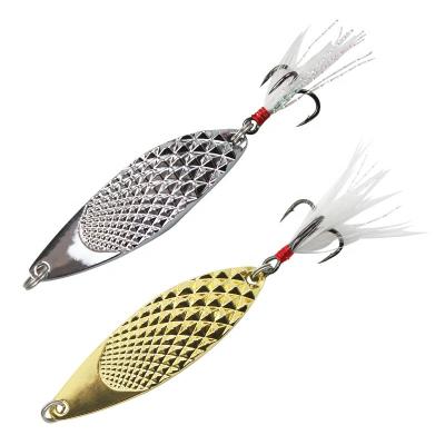 China Wholesale Price 3d Fish Scale Spangle Metal Bait Spoon Mount Outdoor Fishing Lure BL-014 for sale