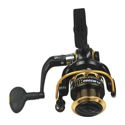 China Model PLM2000/8000 5 Gold Spinning Wheel Metal Folding Black Spinning Reel HL-F001 Max Resistance 1BB 10KG Brine Reel Carp for sale