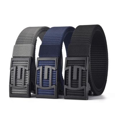 China High Quality Nylon Automatic Male Army Buckle Strap Belt Cloth Business Men's Tactical Waist Belt Men Custom Made Tactical 3.8cm Soft Military Belt for sale