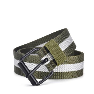 China Wholesale custom business men's canvas belts china wholesale custom canvas knitted pin buckle new for sale