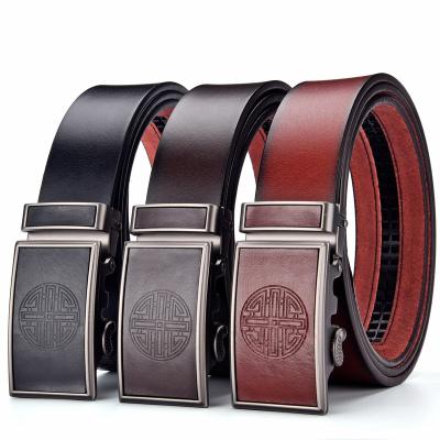 China Wholesale Soft Business Customized Black Belt New Jeans Buckle Belt Fashion Business Adjustable Strong Casual Men's Automatic Gift for sale