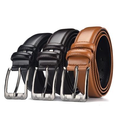 China Business Men's Soft Leather Belt For Jeans Wholesale Fashion Pin Buckle Casual Adjustable Belt for sale