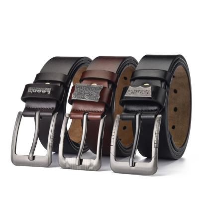 China Wholesale High Quality Soft Classic Men's Pin Buckle Business Jeans Leather Belt Belt Manufacturer for sale