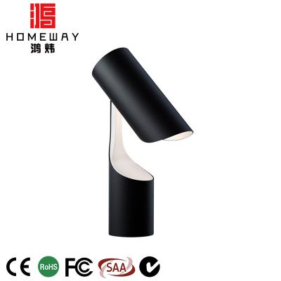 China Modern Fashion White Powder Coated Finish Led Desk Lighting Table Lamp For Bed Room for sale