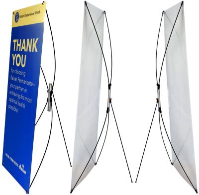 China Retractable Portable Wholesale Banner Printing Display X Frame Banner Stand For Indoor And Outdoor for sale