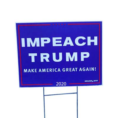 China Eco-Friendly Corflute Printing 18x24 Corrugated Signs Trump Voting Sign With Wire for sale